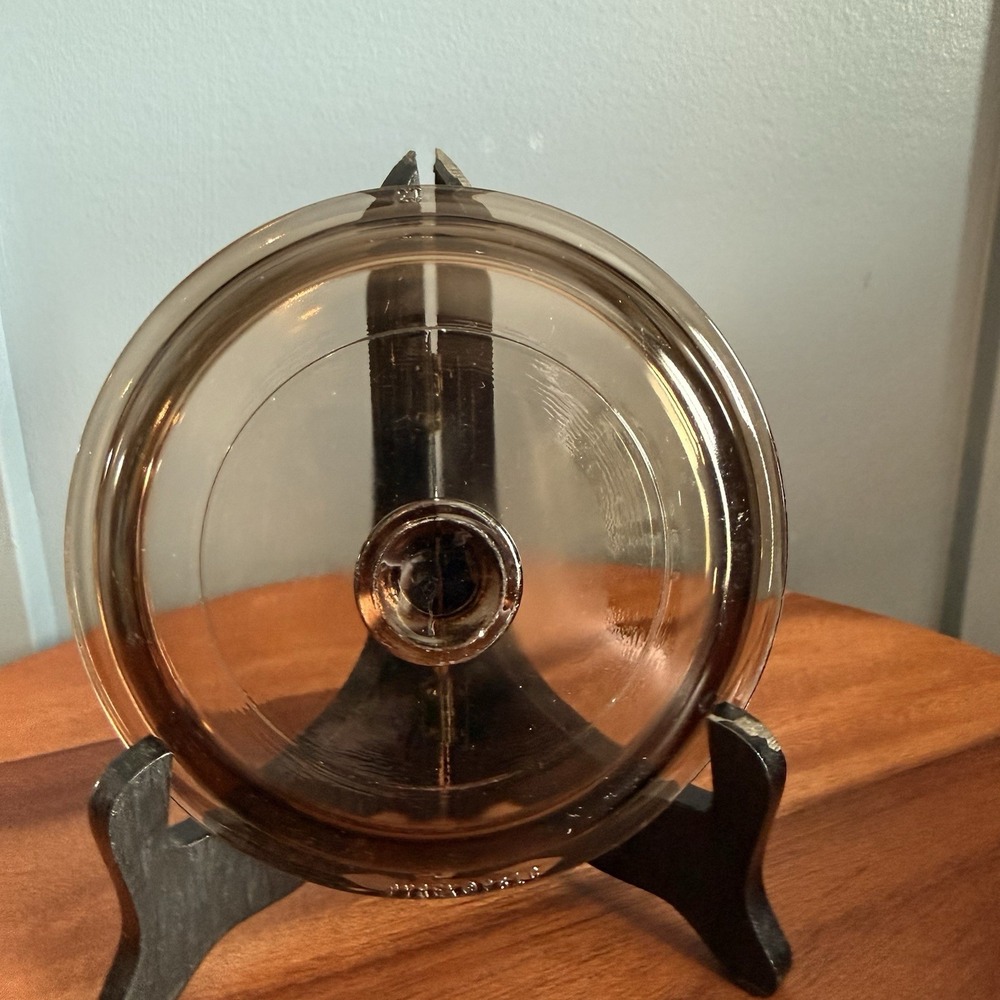 Vintage Pyrex P-81-C Round  Lid #13 Brown Amber 6" Replacement‎
